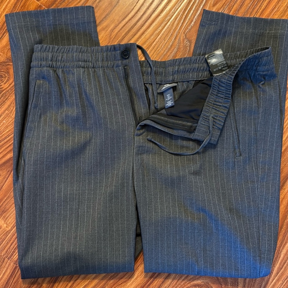 HM Dress Pants with Elasticic Waist Band and Cord